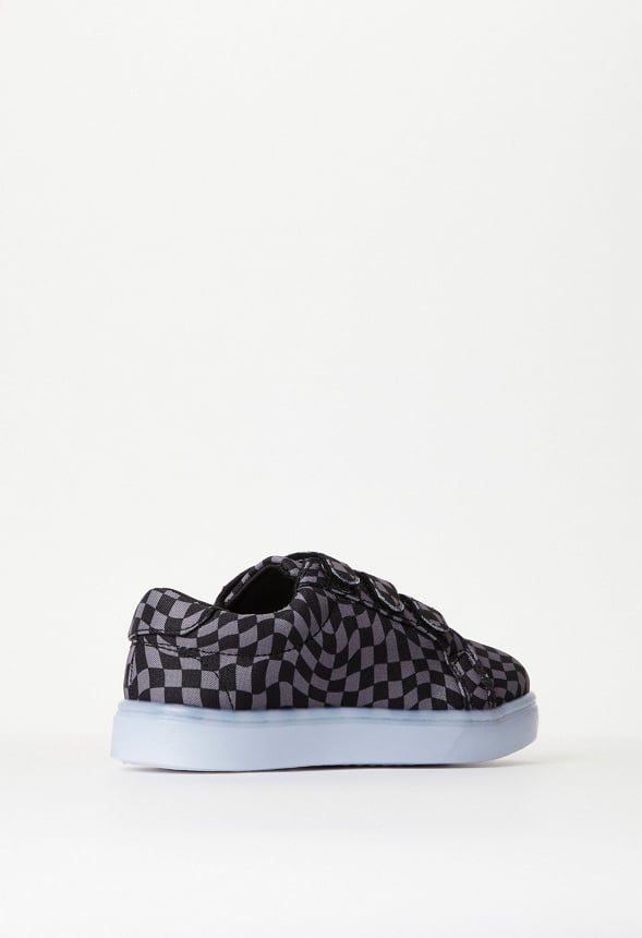 Checkered Light Up Sneaker Black
