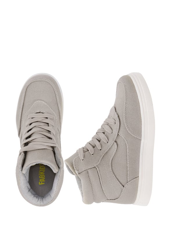 Pieced High Top Sneaker Grey