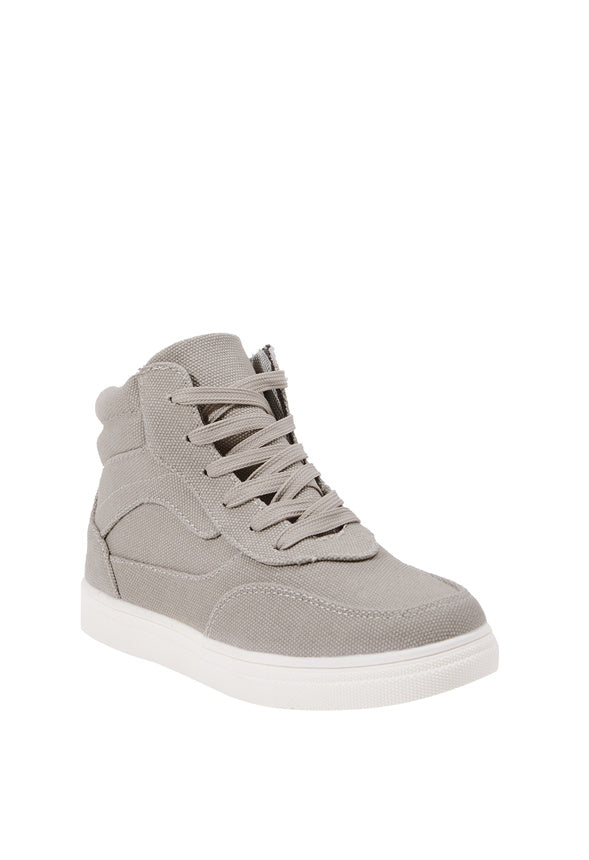 Pieced High Top Sneaker Grey