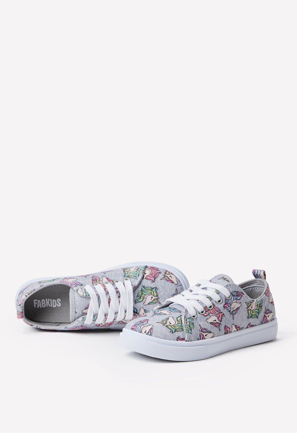 Unicorn Lace Up Sneaker Grey