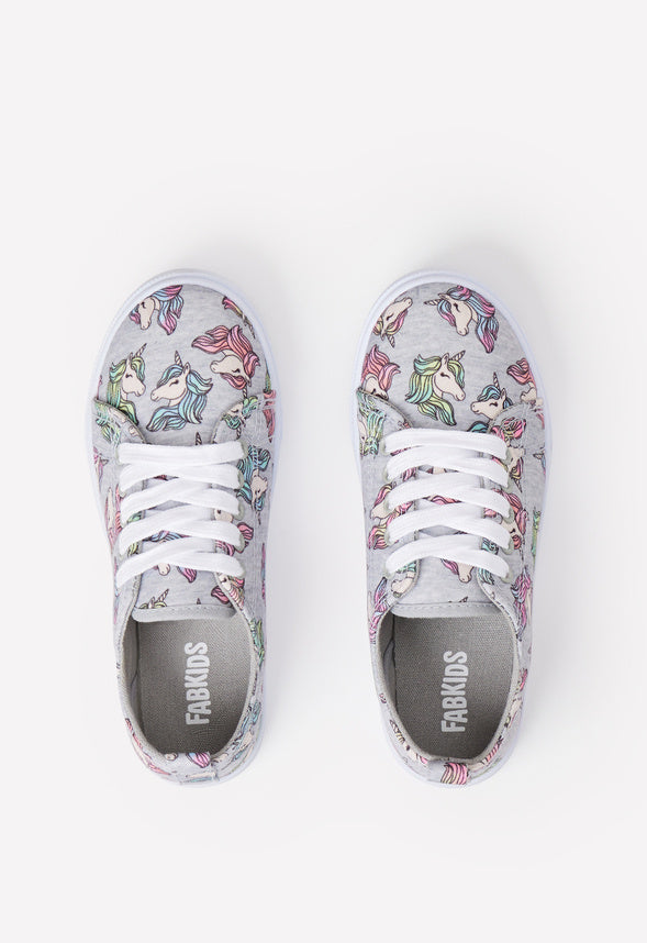 Unicorn Lace Up Sneaker Grey