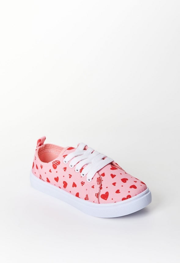 Mini Heart Lace Up Sneaker Pink