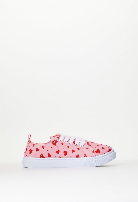 Mini Heart Lace Up Sneaker Pink