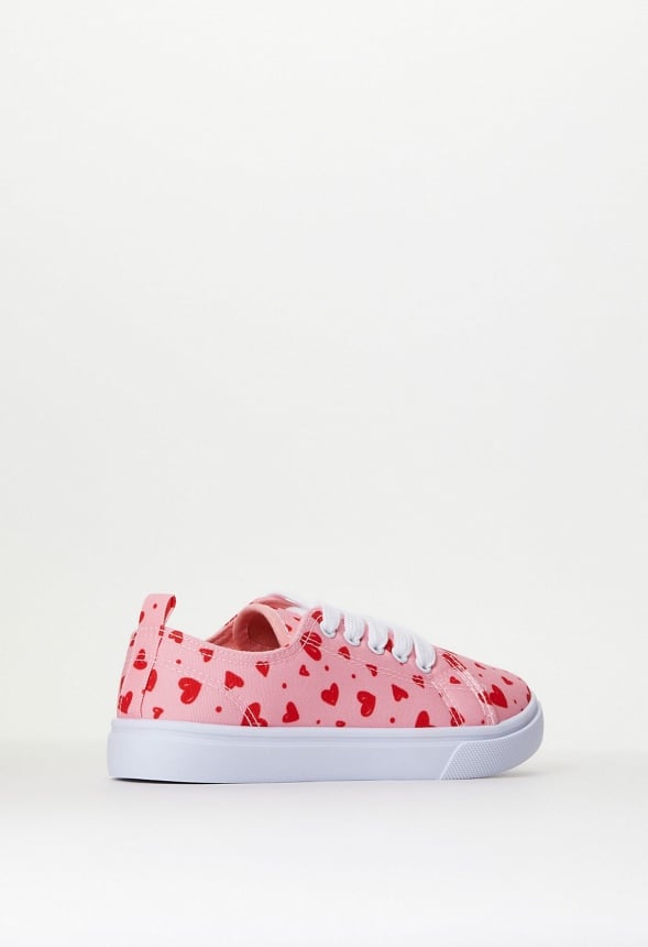 Mini Heart Lace Up Sneaker Pink