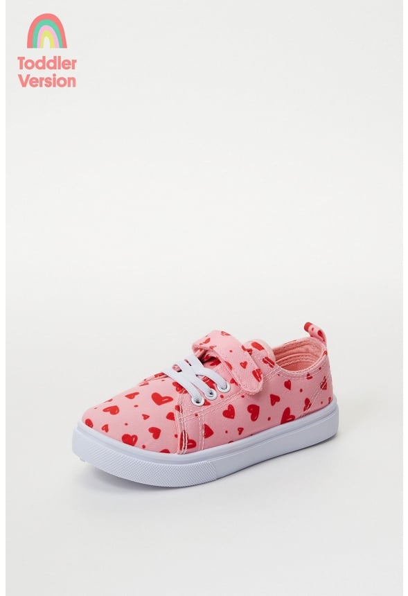 Mini Heart Lace Up Sneaker Pink