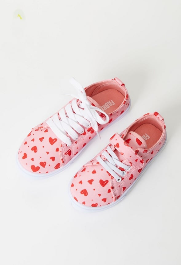 Mini Heart Lace Up Sneaker Pink