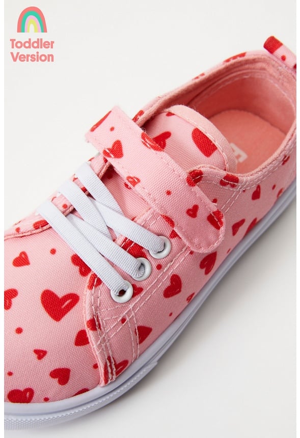 Mini Heart Lace Up Sneaker Pink