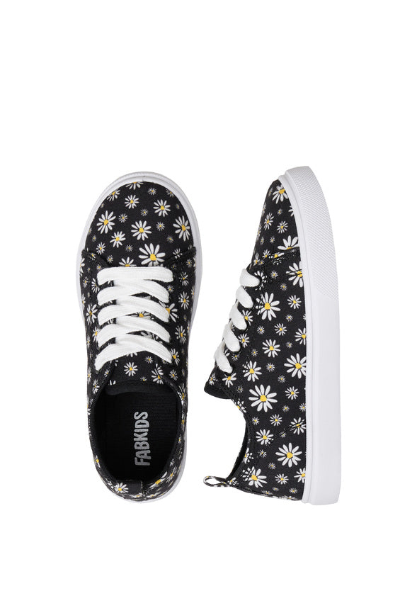 Daisy Lace Up Sneaker Black