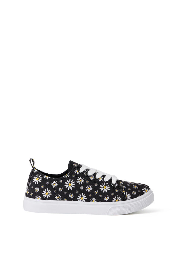 Daisy Lace Up Sneaker Black