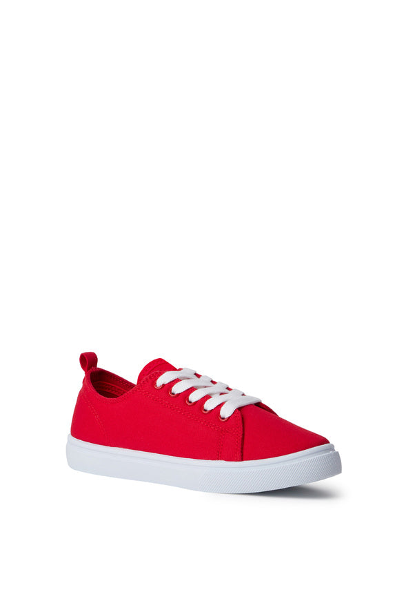 Lace Up Sneaker Red