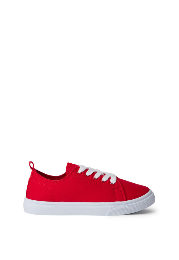 Lace Up Sneaker Red