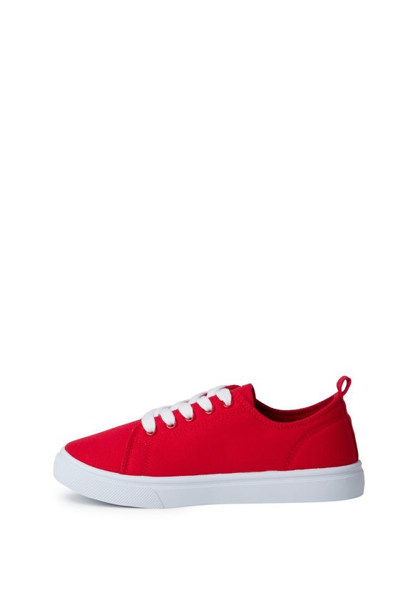 Lace Up Sneaker Red