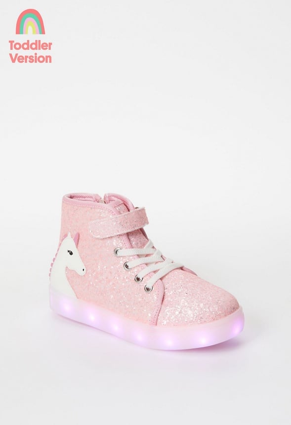 Unicorn Light Up High Top Sneaker Pink