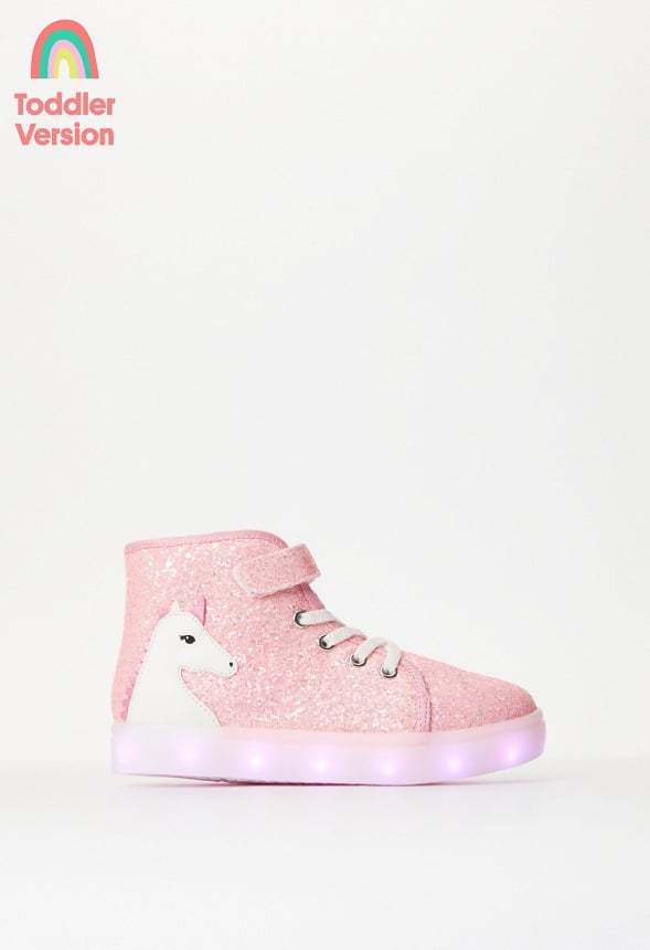 Unicorn Light Up High Top Sneaker Pink