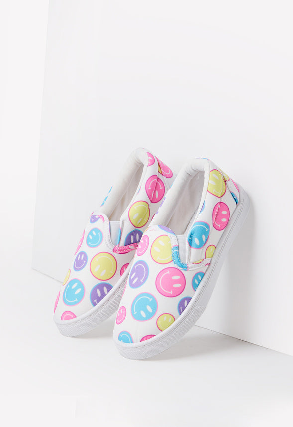 Smiley Face Slip On Sneaker Multi