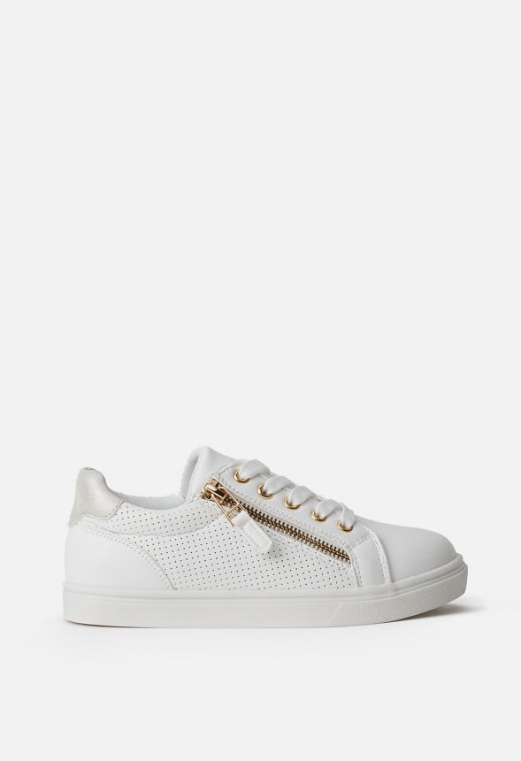 Side Zipper Sneaker Cream