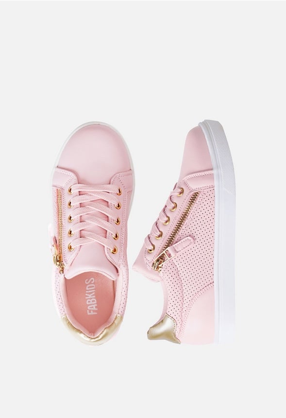 Side Zipper Sneaker Pink