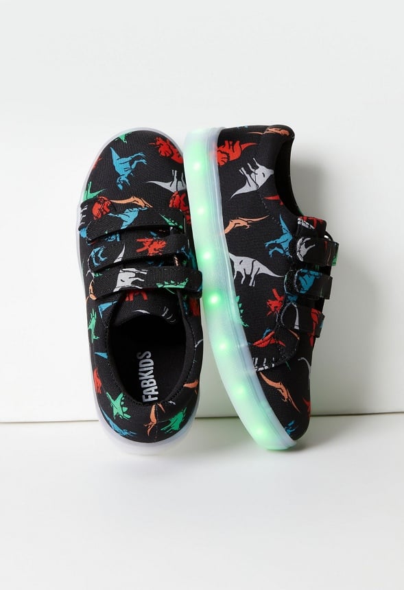 Dino Light Up Multi-Strap Sneaker Black