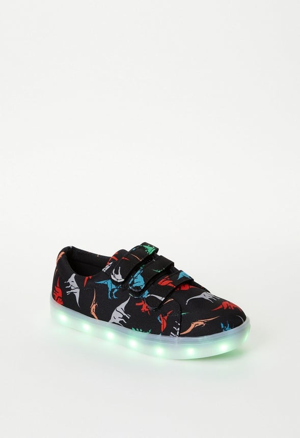 Dino Light Up Multi-Strap Sneaker Black