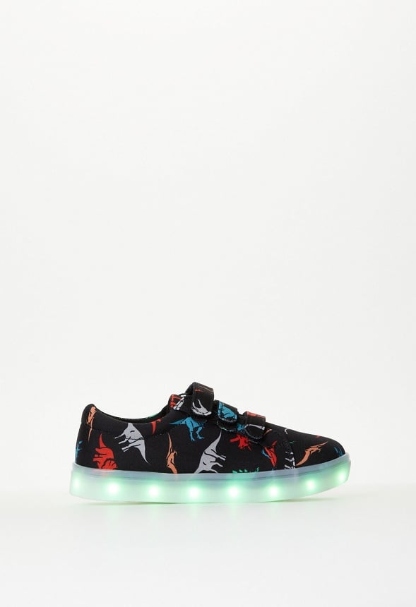 Dino Light Up Multi-Strap Sneaker Black