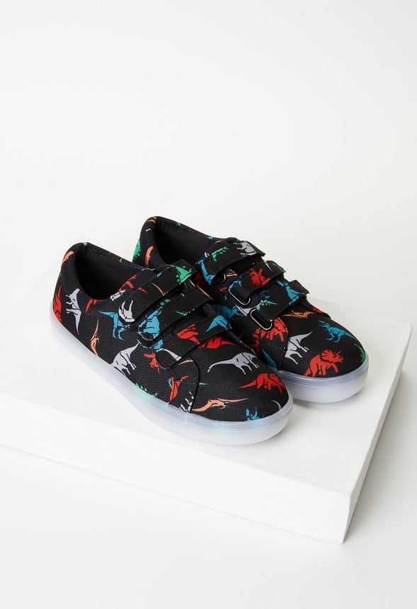 Dino Light Up Multi-Strap Sneaker Black
