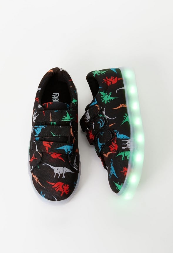 Dino Light Up Multi-Strap Sneaker Black