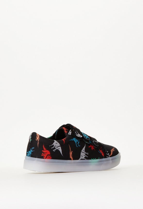 Dino Light Up Multi-Strap Sneaker Black