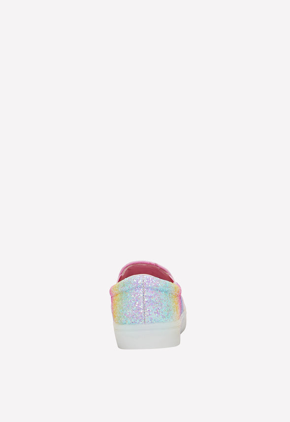 Rainbow Glitter Light Up Slip On Multi