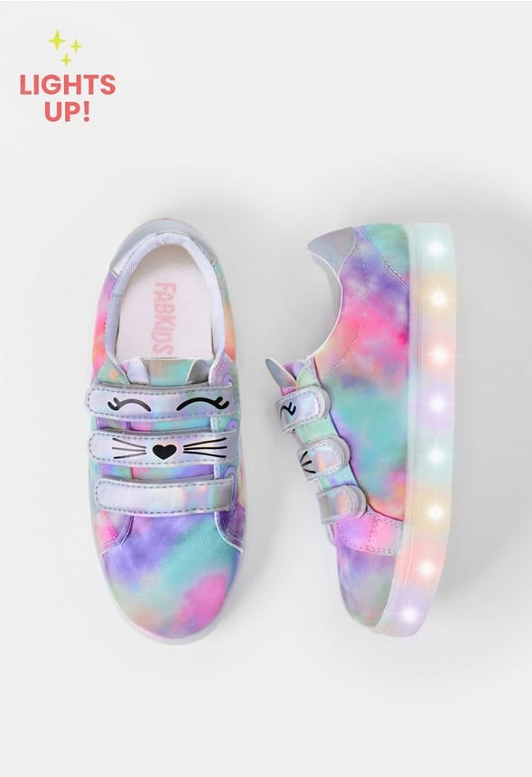 Tie Dye Light Up Cat Sneaker Multi