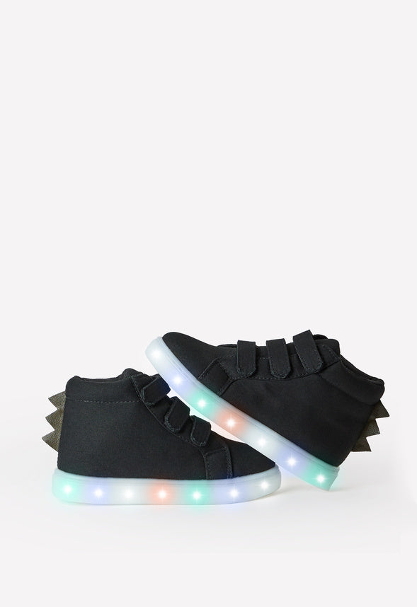 Light Up Dino High Top Sneaker Black