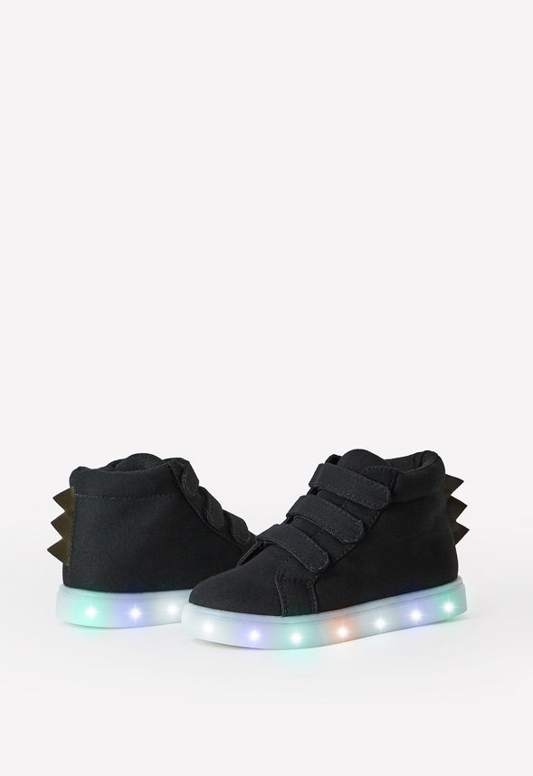 Light Up Dino High Top Sneaker Black