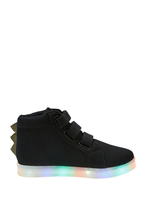 Light Up Dino High Top Sneaker Black