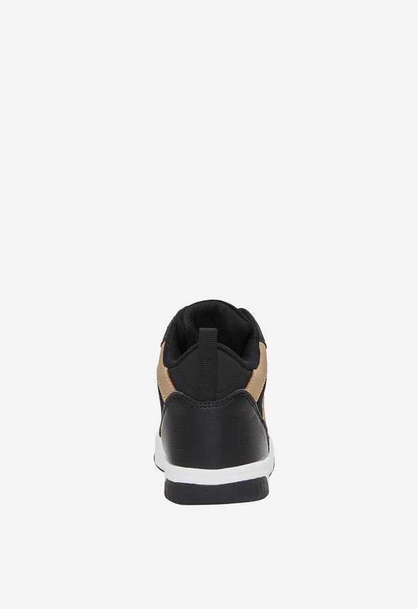 Colorblock Pieced High Top Sneaker Black