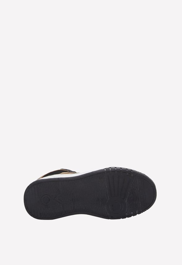 Colorblock Pieced High Top Sneaker Black
