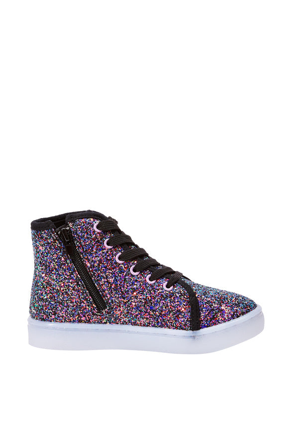3D Unicorn High Top Light Up Sneaker Purple