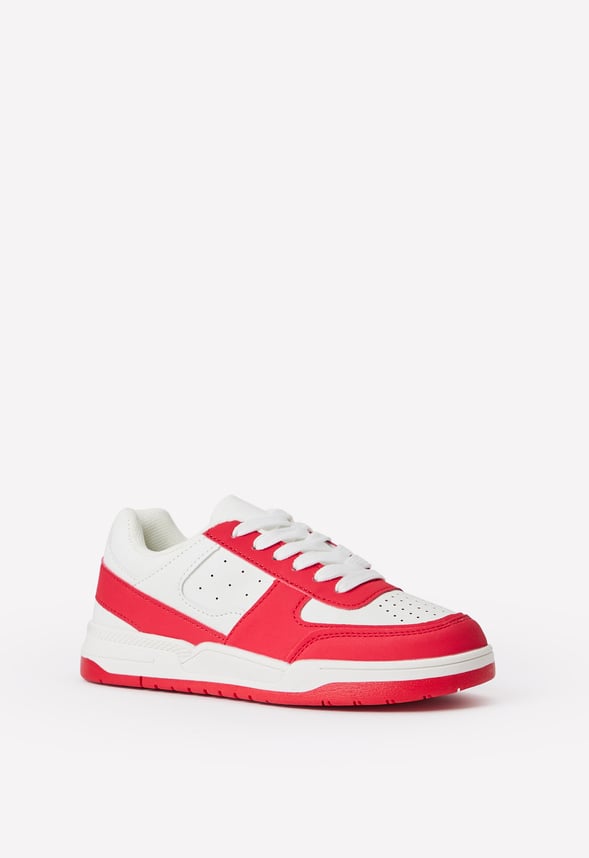 Pieced Colorblock Sneaker Red