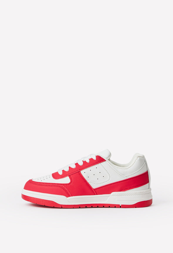 Pieced Colorblock Sneaker Red
