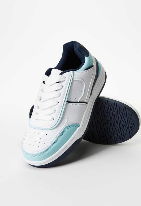 Colorblock Pieced Court Sneaker Blue Multi