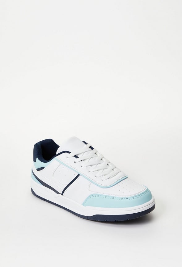 Colorblock Pieced Court Sneaker Blue Multi
