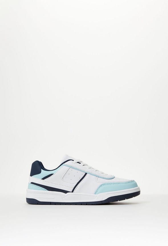 Colorblock Pieced Court Sneaker Blue Multi