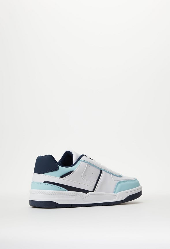 Colorblock Pieced Court Sneaker Blue Multi