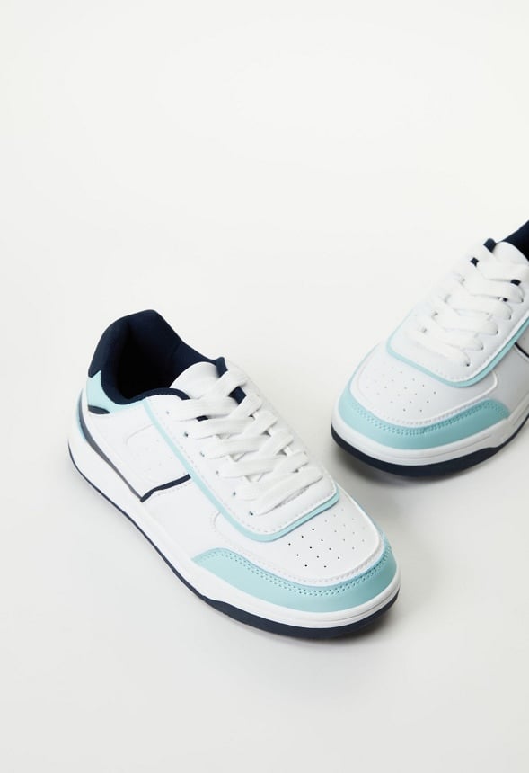 Colorblock Pieced Court Sneaker Blue Multi