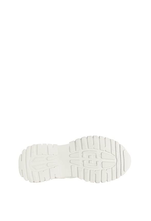 Rainbow Sole Athletic Sneaker White Glitter