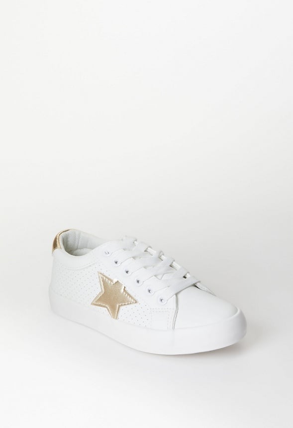 Side Star Lace Up Sneaker Gold