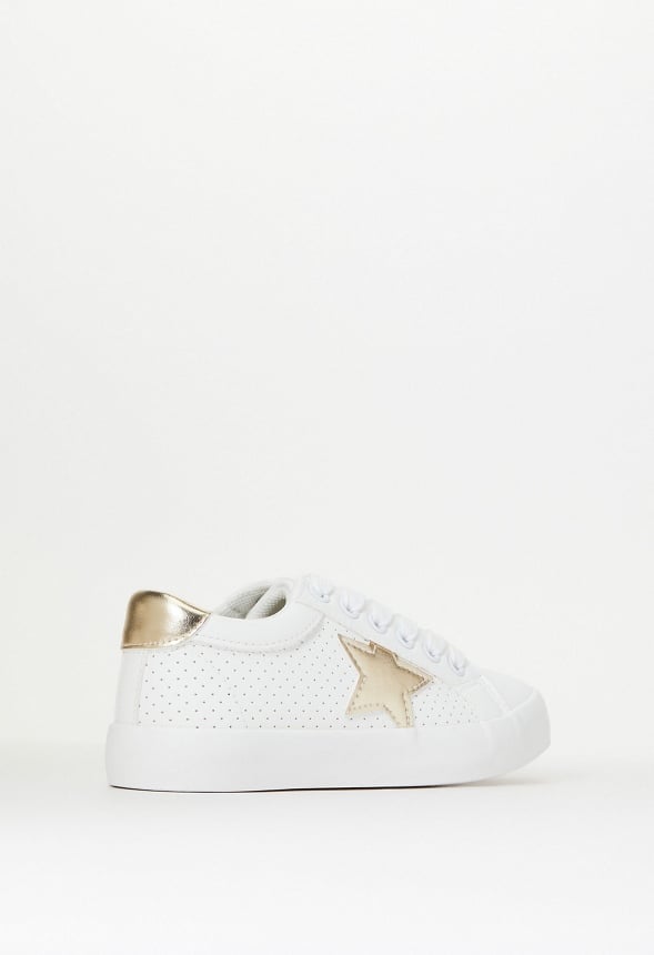 Side Star Lace Up Sneaker Gold