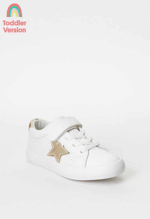 Side Star Lace Up Sneaker Gold