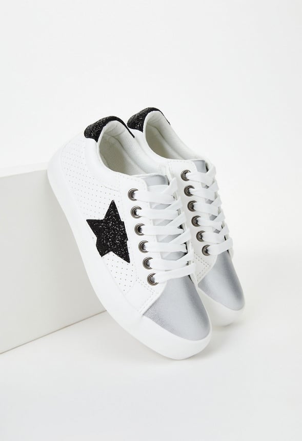 Side Star Lace Up Sneaker White