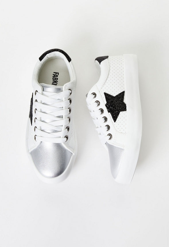 Side Star Lace Up Sneaker White