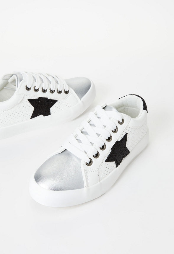 Side Star Lace Up Sneaker White
