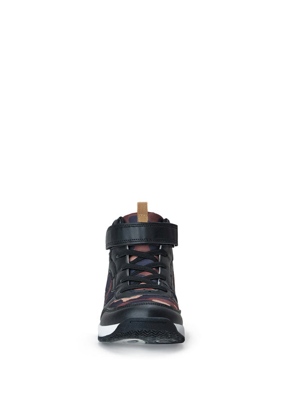 Camo High Top Sneaker Brown